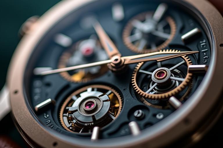 Macro shot of automatic movement